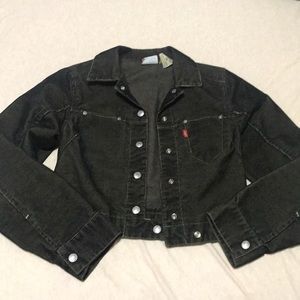 Levi’s cropped denim/corduroy jacket